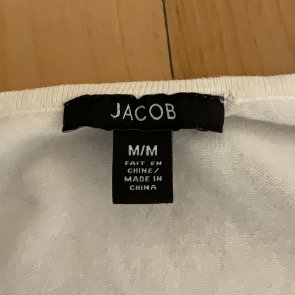 White cardigan, 3/4 length sleeves, vintage style - Picture 2 of 5